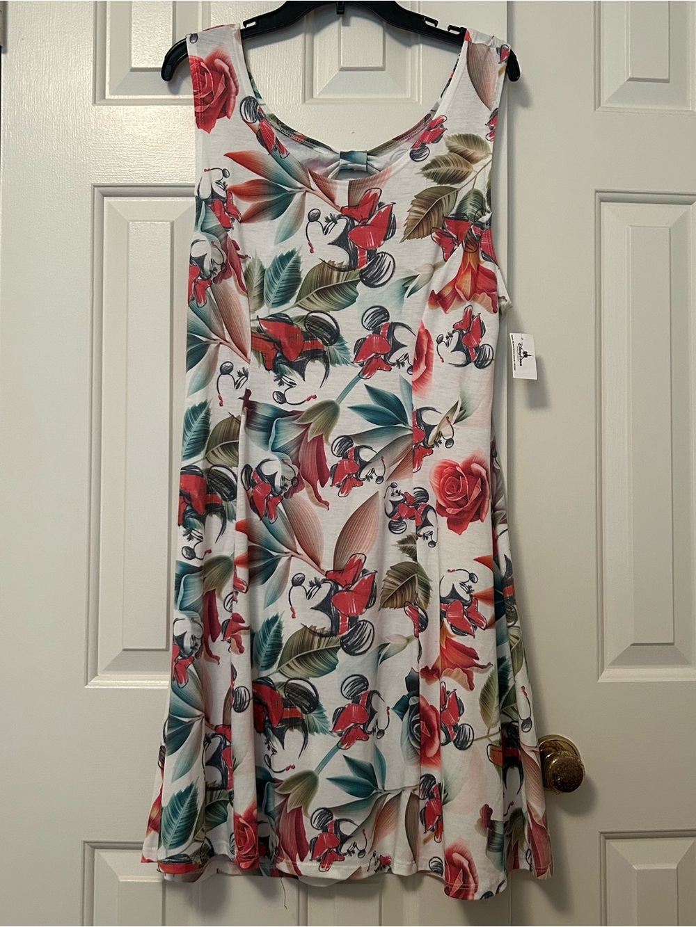 Disney Parks Boutique Women Minnie Mouse Floral  Sleeveless Mini Dress Size XXL